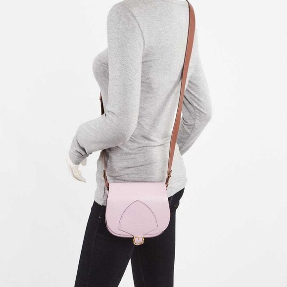 Burberry Light Purple Calfskin Leather Crossbody Square Mini Satchel Bag - Picture 4 of 12